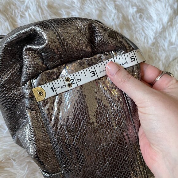 MICHAEL Michael Kors Metallic Satchel | Pewter | Pre-Owned - Picture 5 of 15